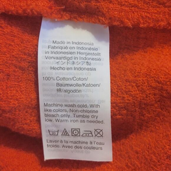 Madewell Texture & Thread Short Sleeve Crew Neck Tie Waist Red Top Size XL - Picture 13 of 14